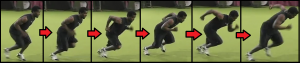 Doing the Drive Technique During Football Practice