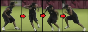 Doing the Open Technique During Football Practice