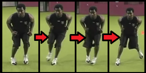 Doing the Weave Technique During Football Practice