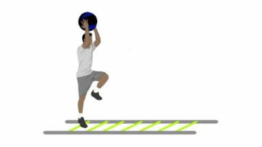 Med Ball High Knees Football Conditioning Drill